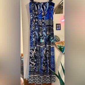 Chico's Blue and Black Wide Leg Pants